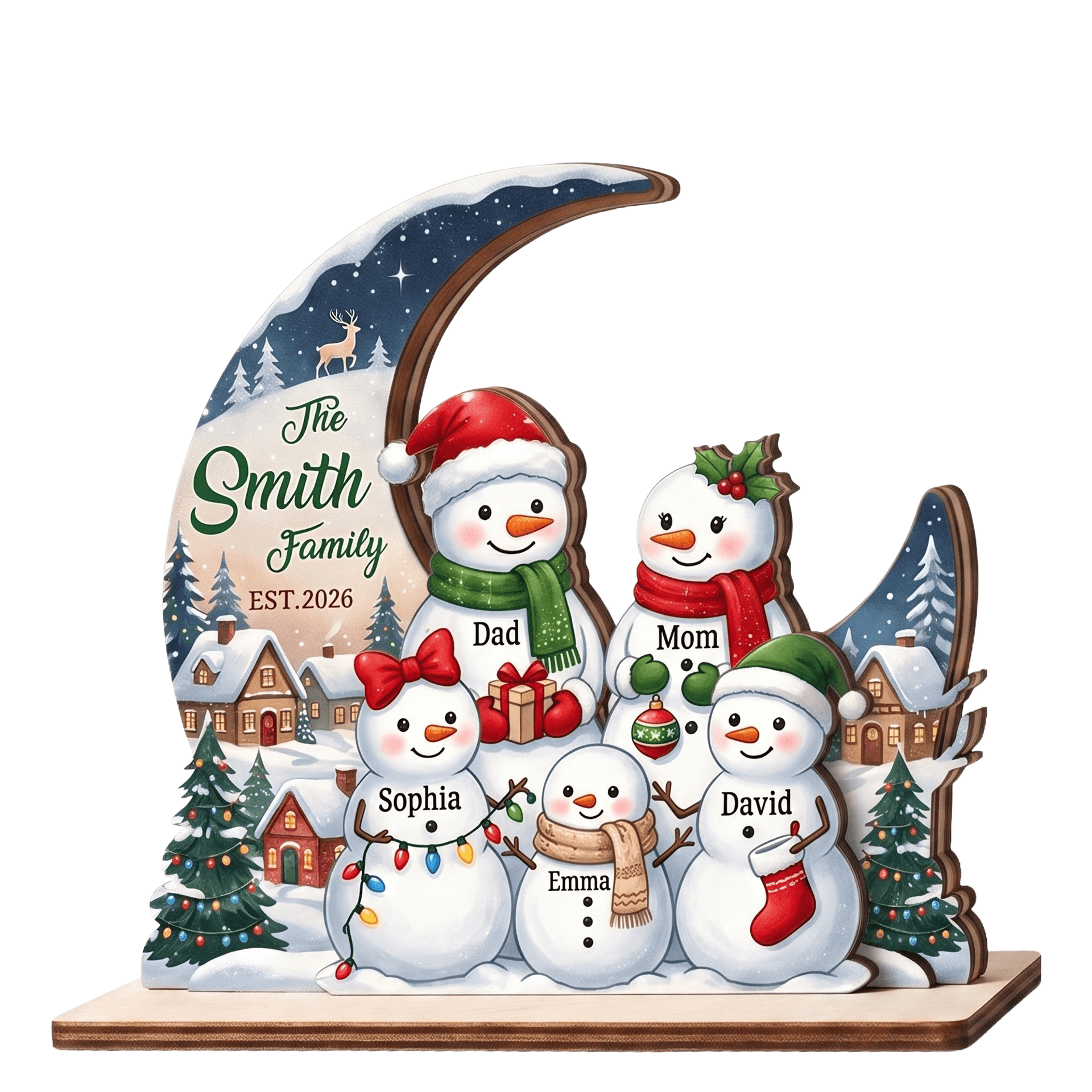 Wooden Custom Shape Standing 5.5 in 2 Layer (5mm)