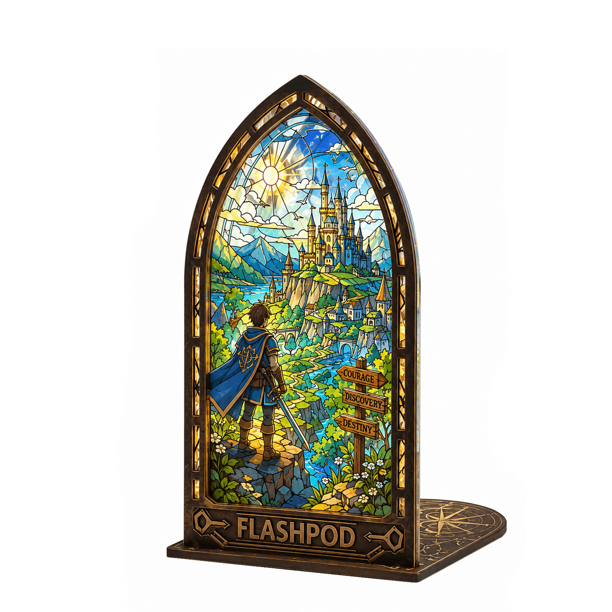 Wooden - Acrylic Standing  6 in 2 layer (3mm, đế 1layer)