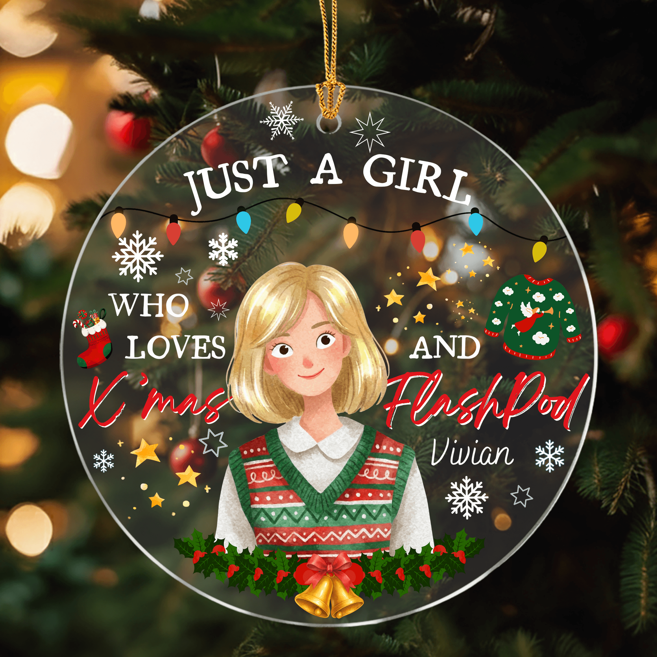 Circle Acrylic Ornament Large – 4