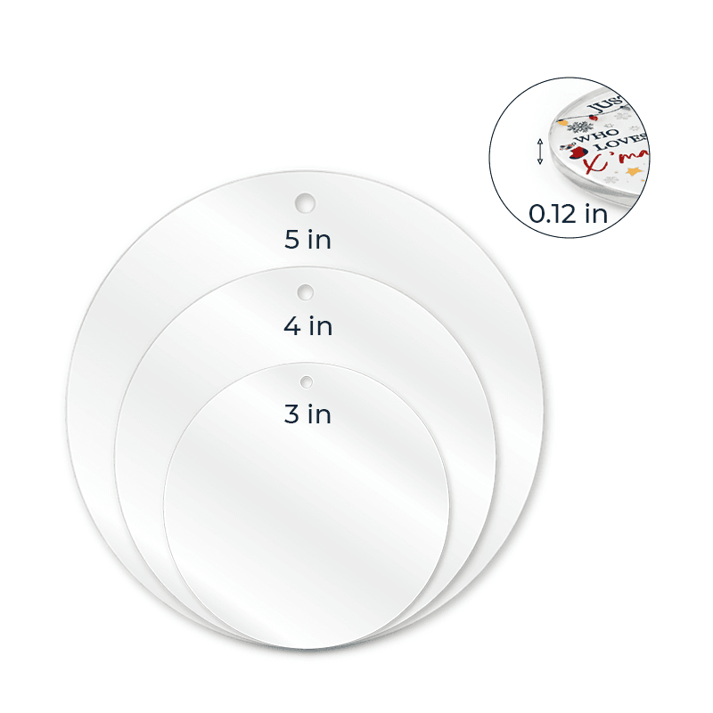 Circle Acrylic Ornament Large – 5