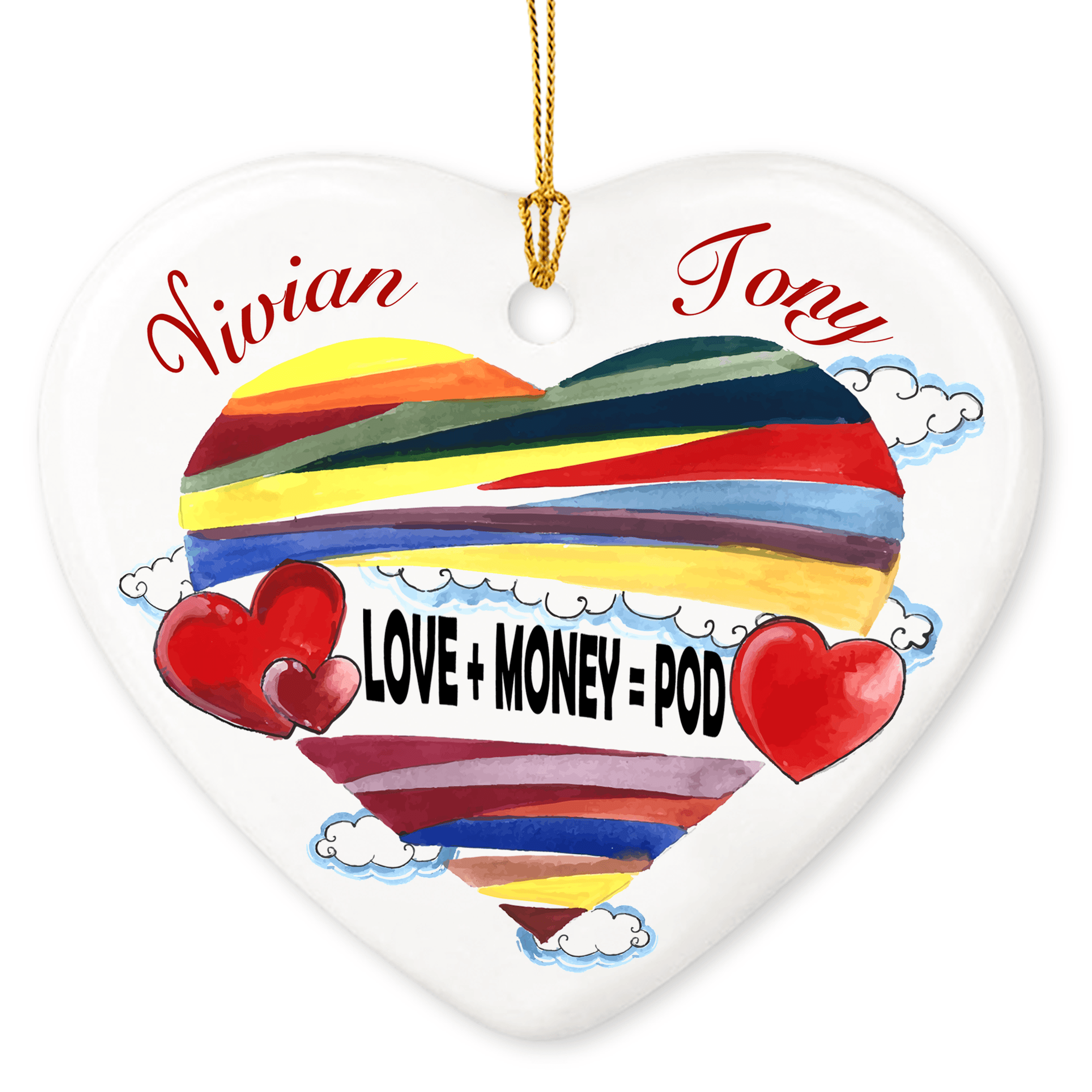 Heart Ceramic Ornament – 2