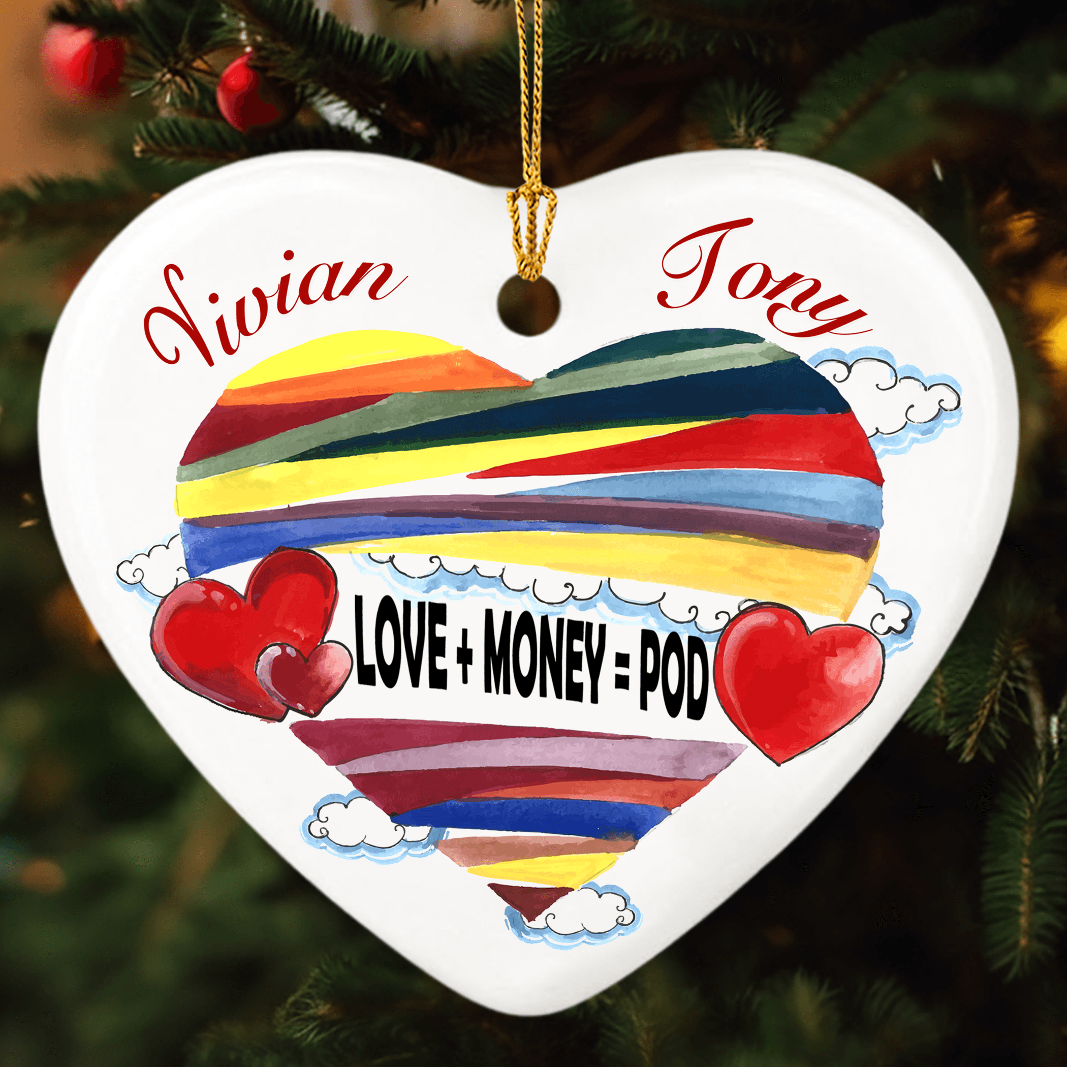 Heart Ceramic Ornament – 4