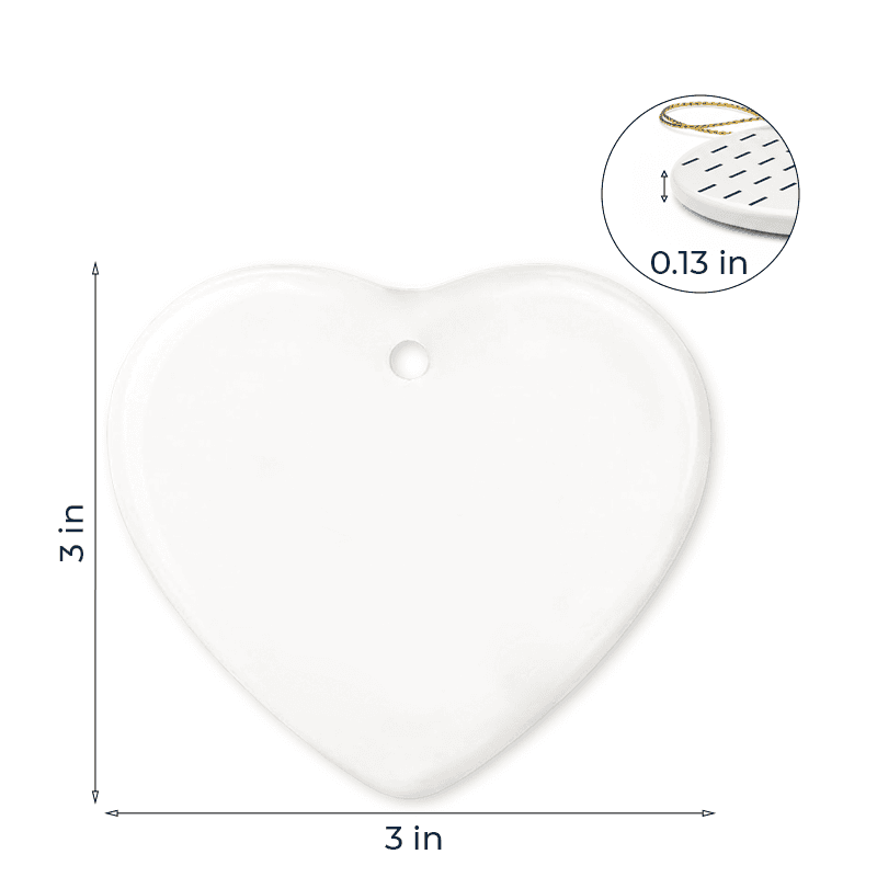 Heart Ceramic Ornament – 5