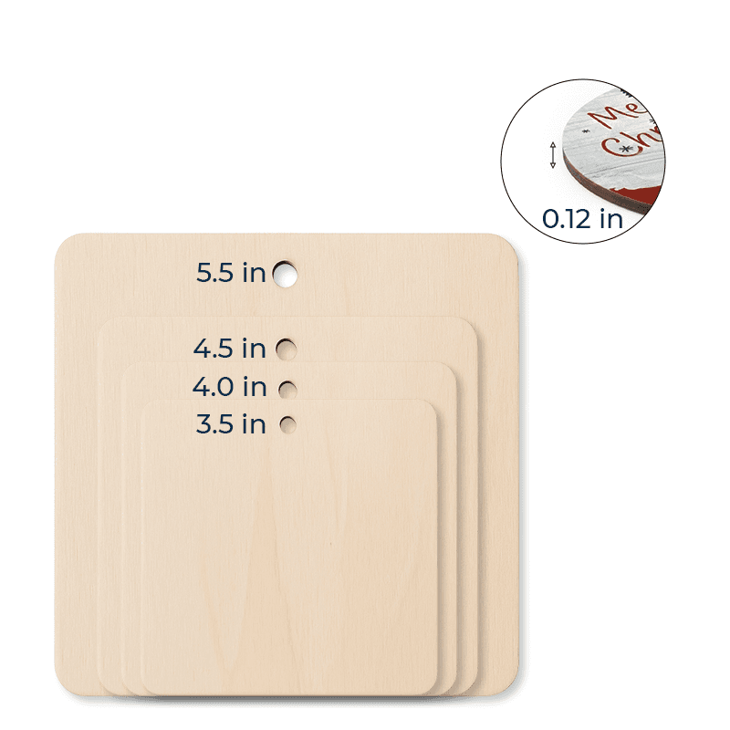 Wood Custom Shaped Ornament Large – 7