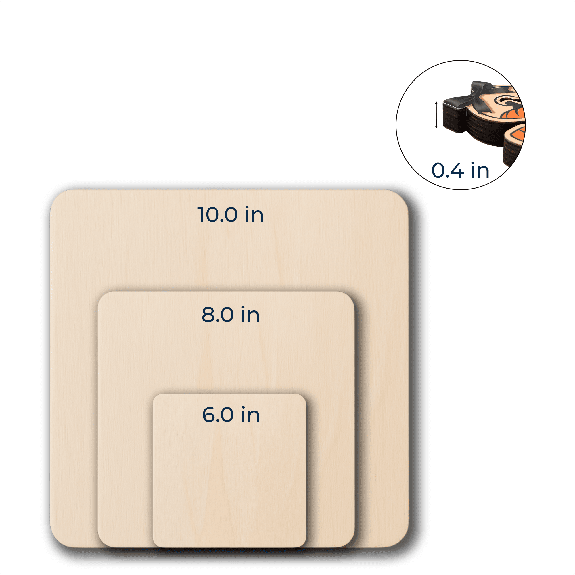 Custom Shape Wooden Sign 6 in 2 layer 5mm – 3
