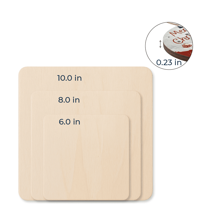 Custom Shape Wooden Sign 8 in 2 layer – 3
