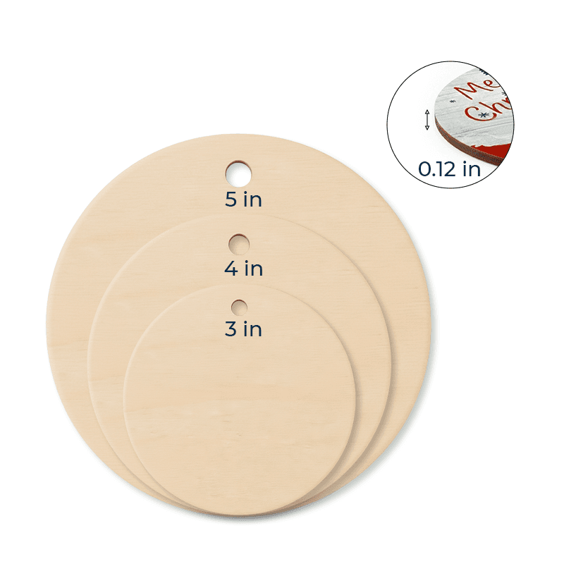 Circle wood Ornament Large – 5