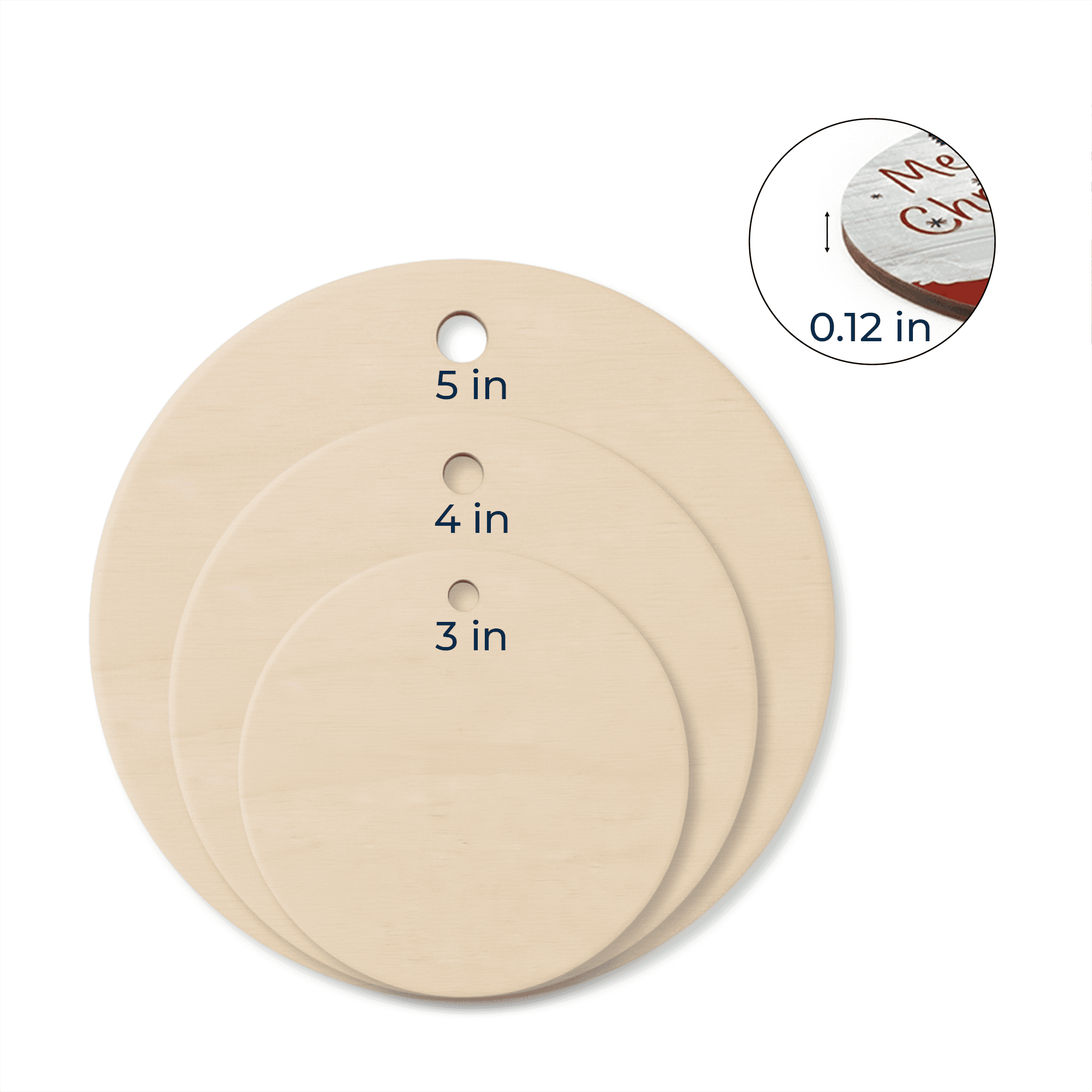 Circle wood Ornament – 6