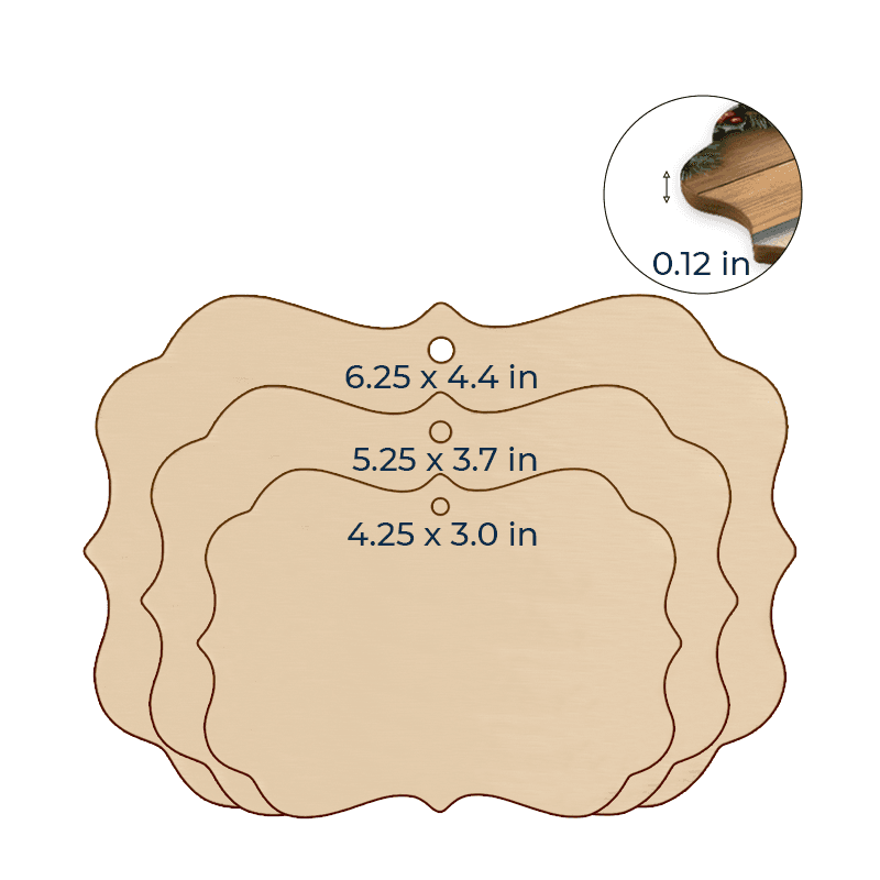 Medallion Wood Ornament Large – 3