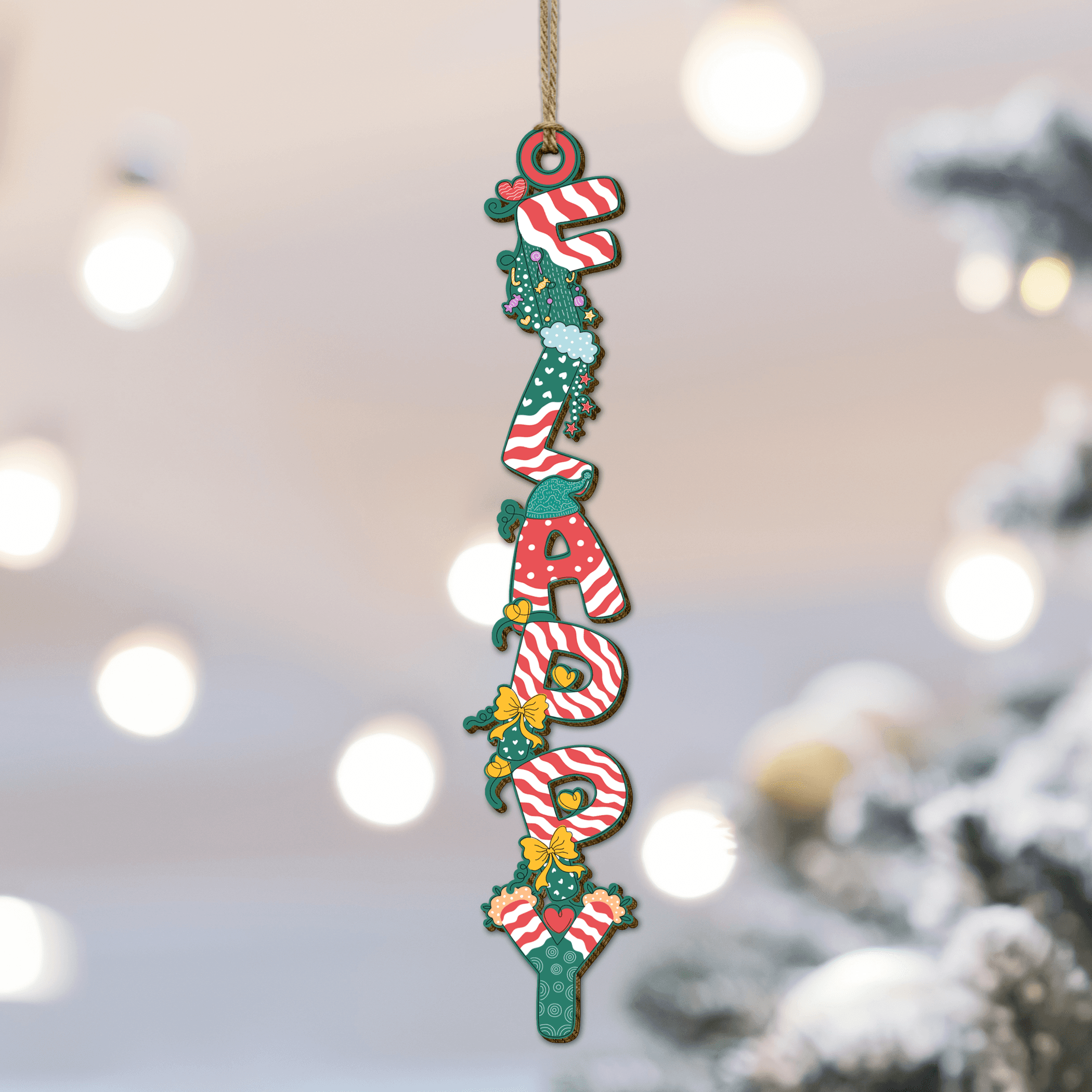 Wood Custom Shaped Ornament 5mm 7 in – 5