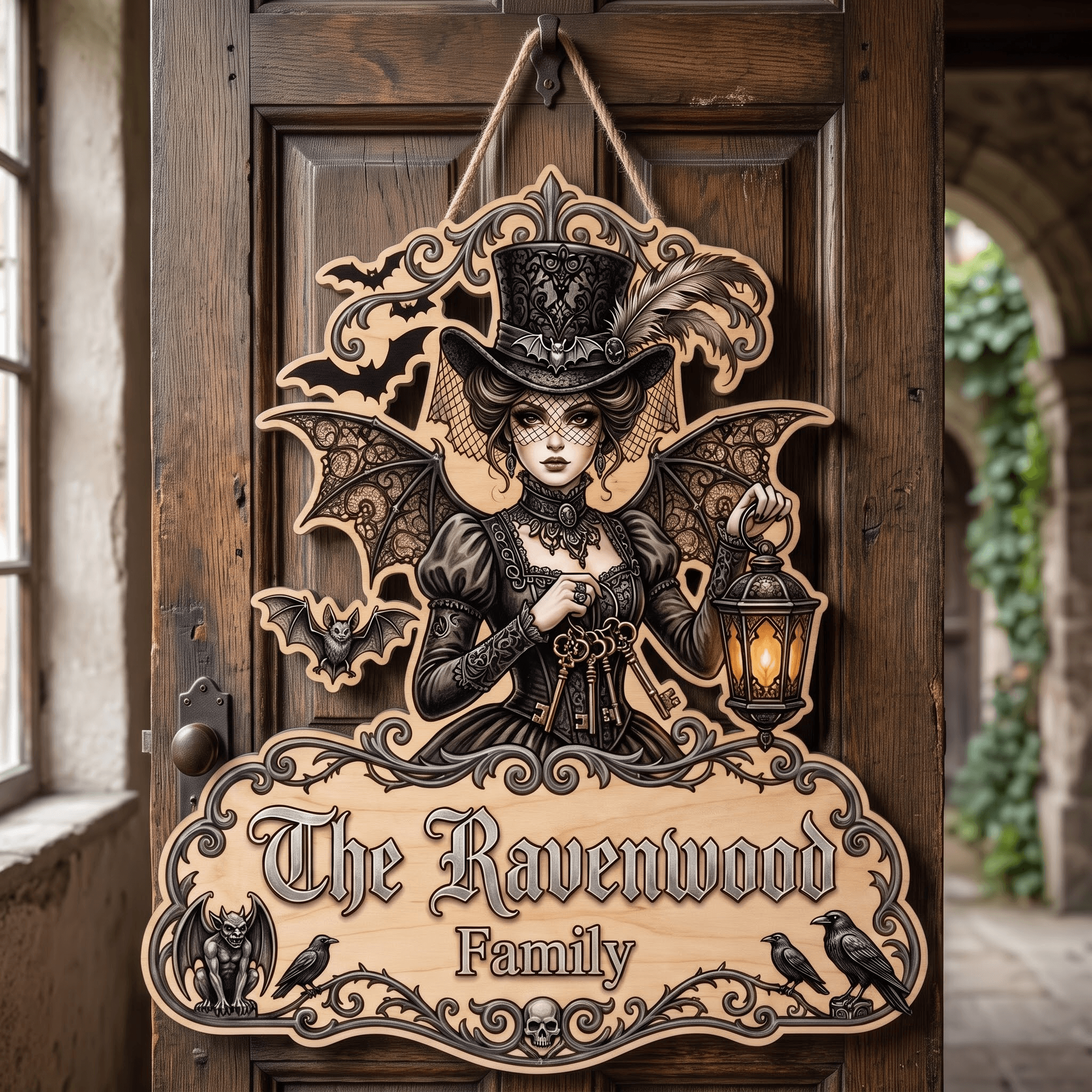 Wooden Door Sign 1 layer 10in – 2