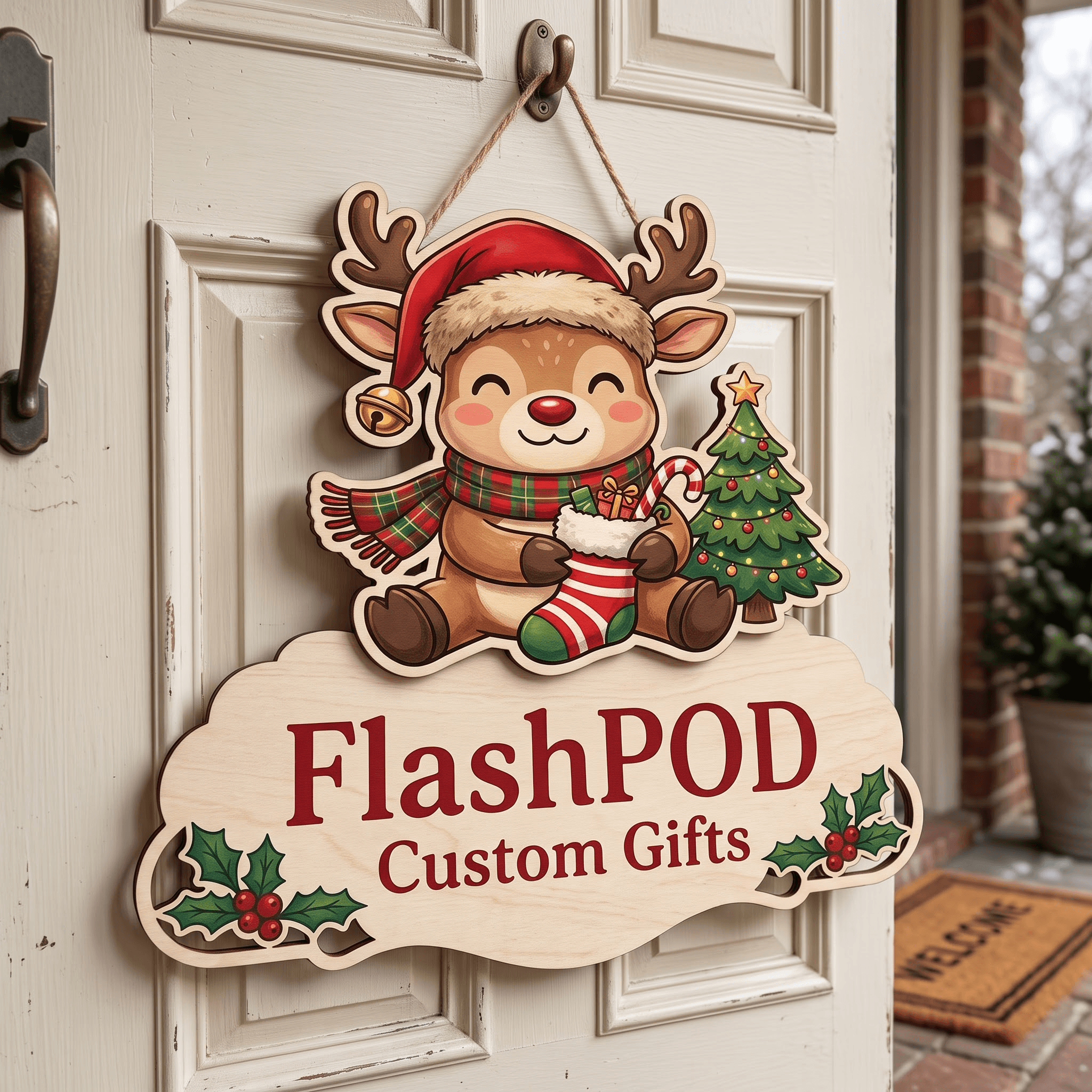 Wooden Door Sign 2 layer 6in – 2