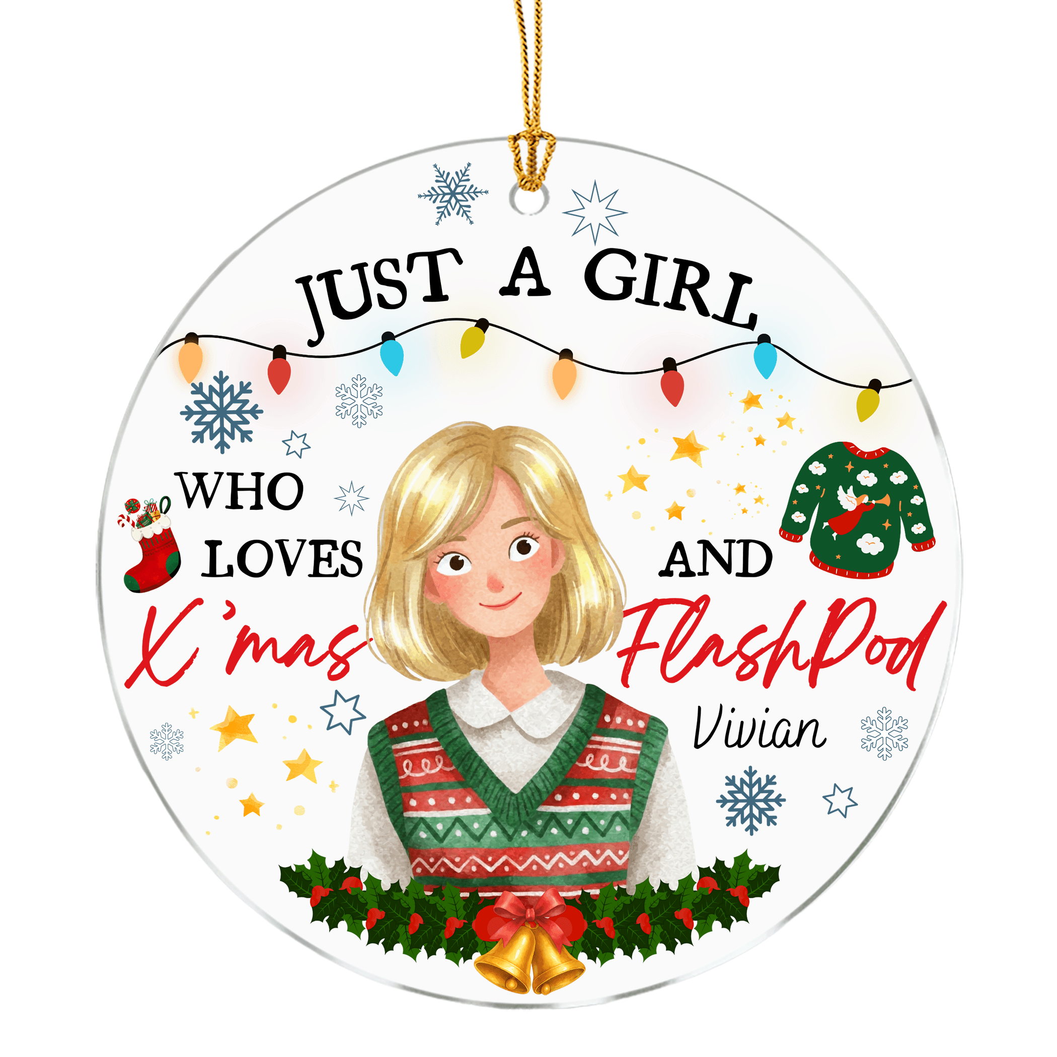 Circle Acrylic Ornament Large