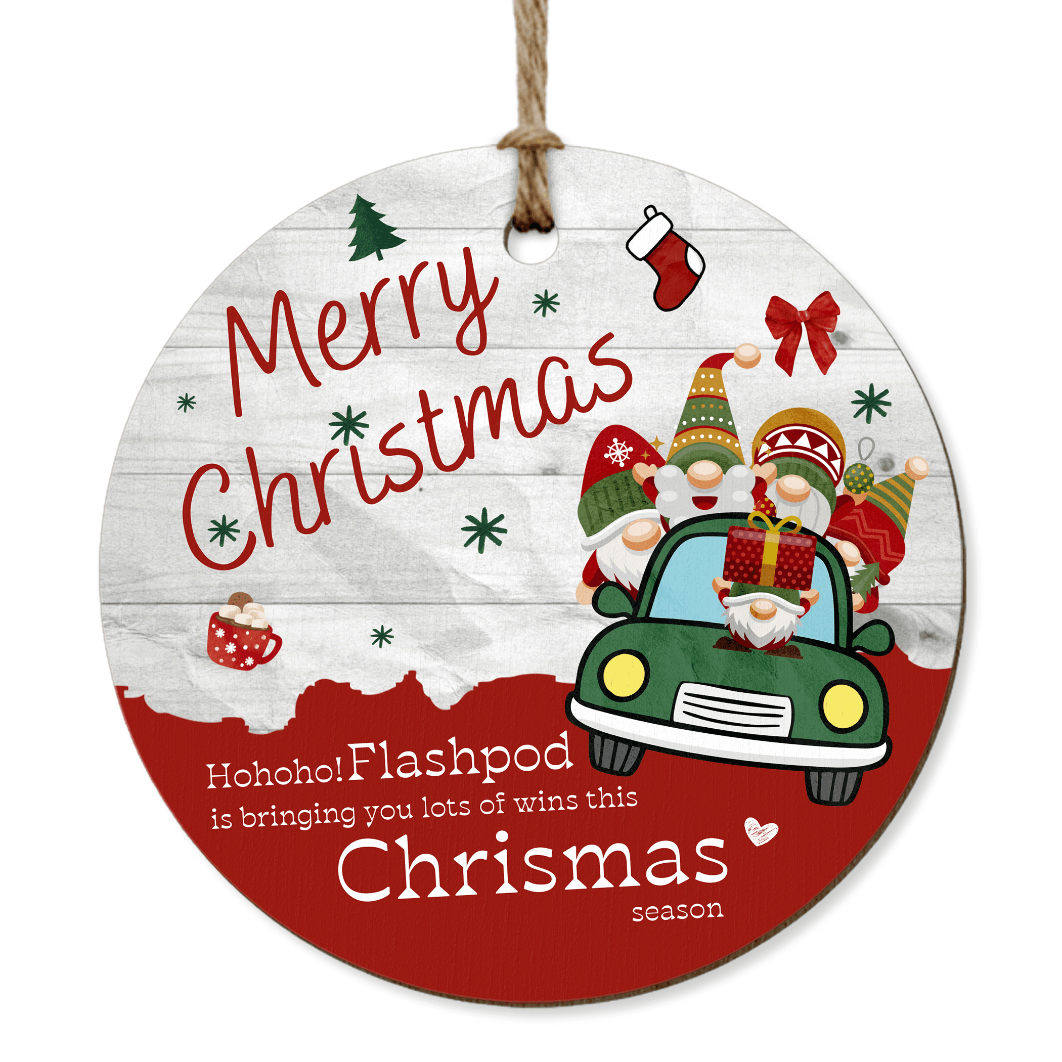 Circle wood Ornament