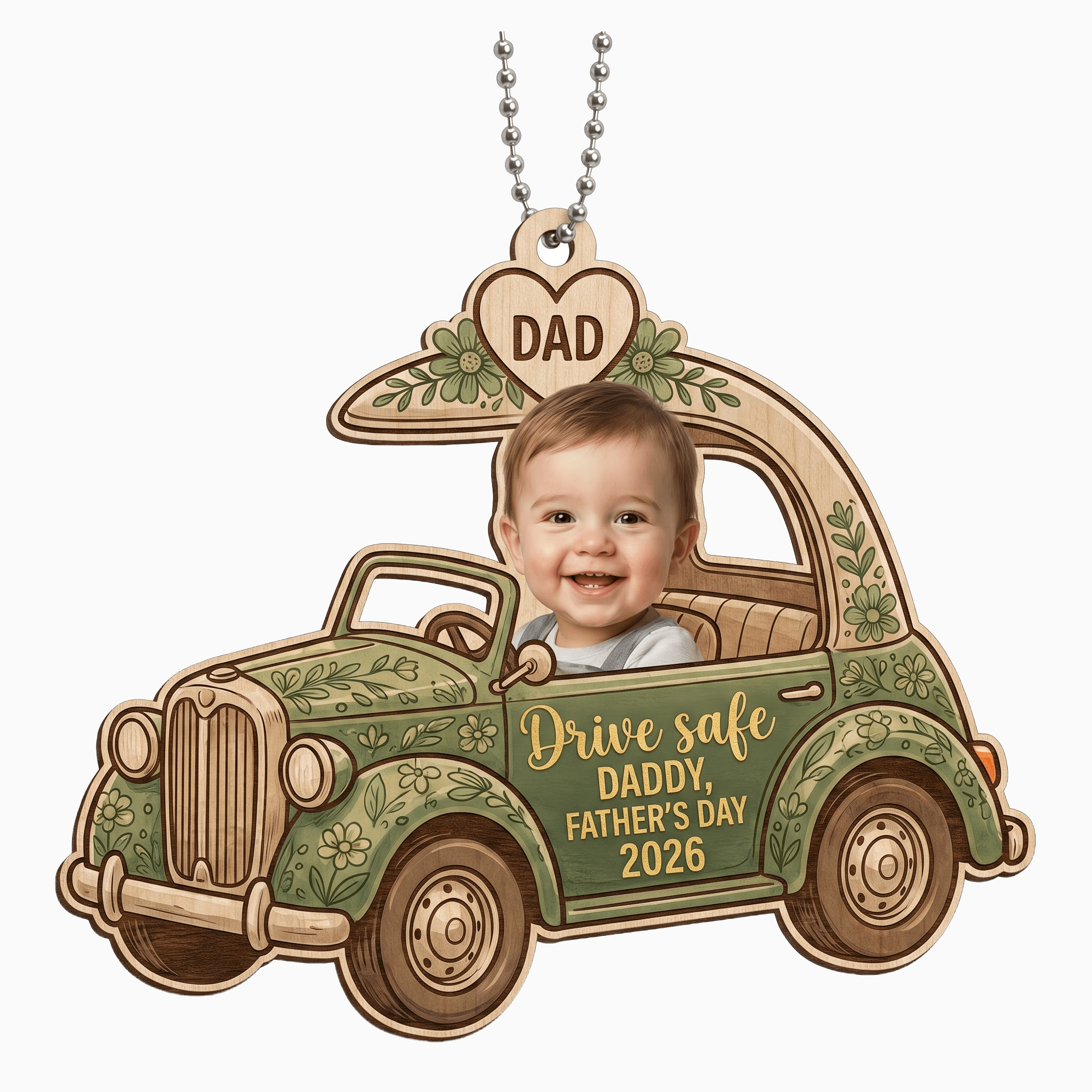 Wooden Ornament Car
