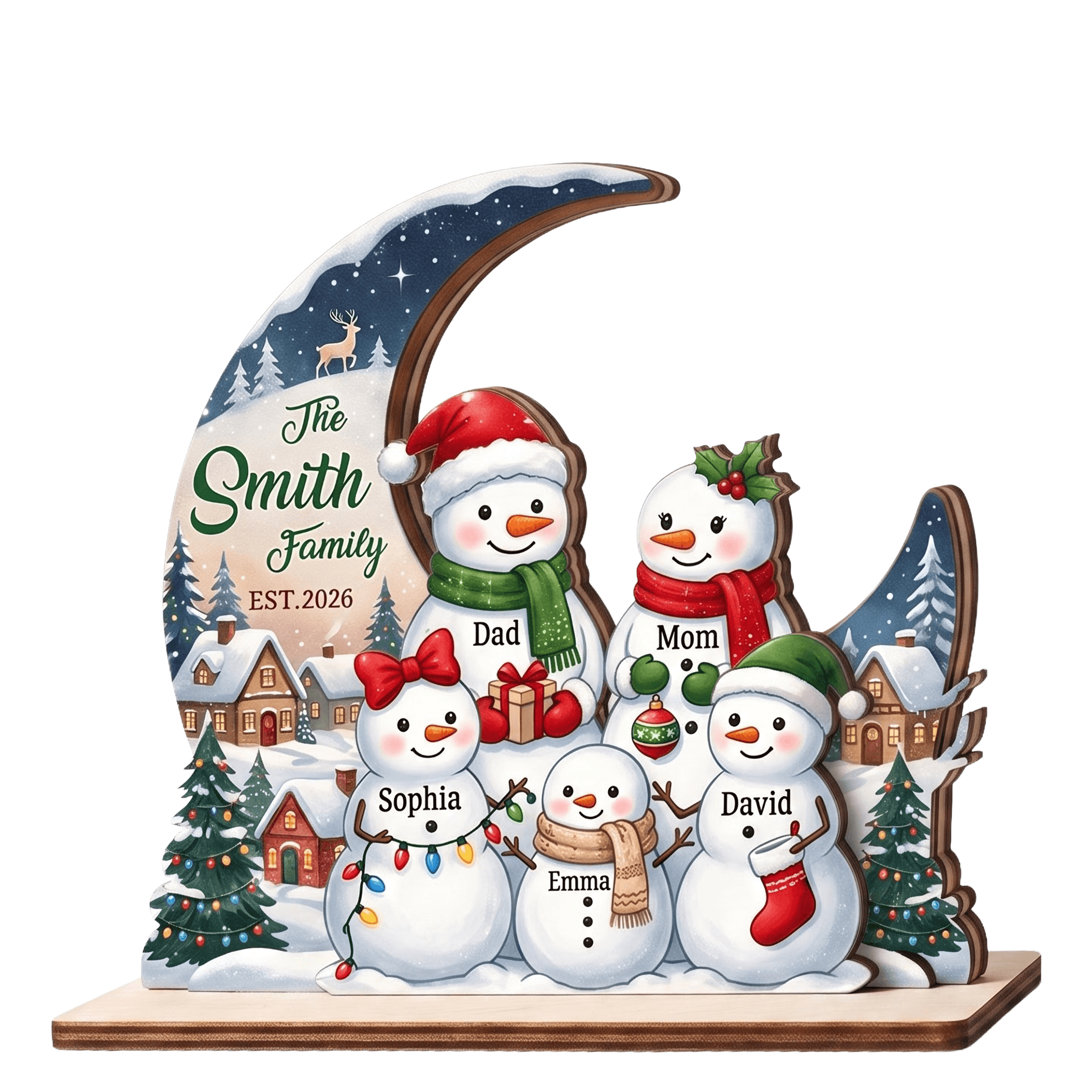 Wooden Custom Shape Standing 5.5 in 2 Layer (5mm)