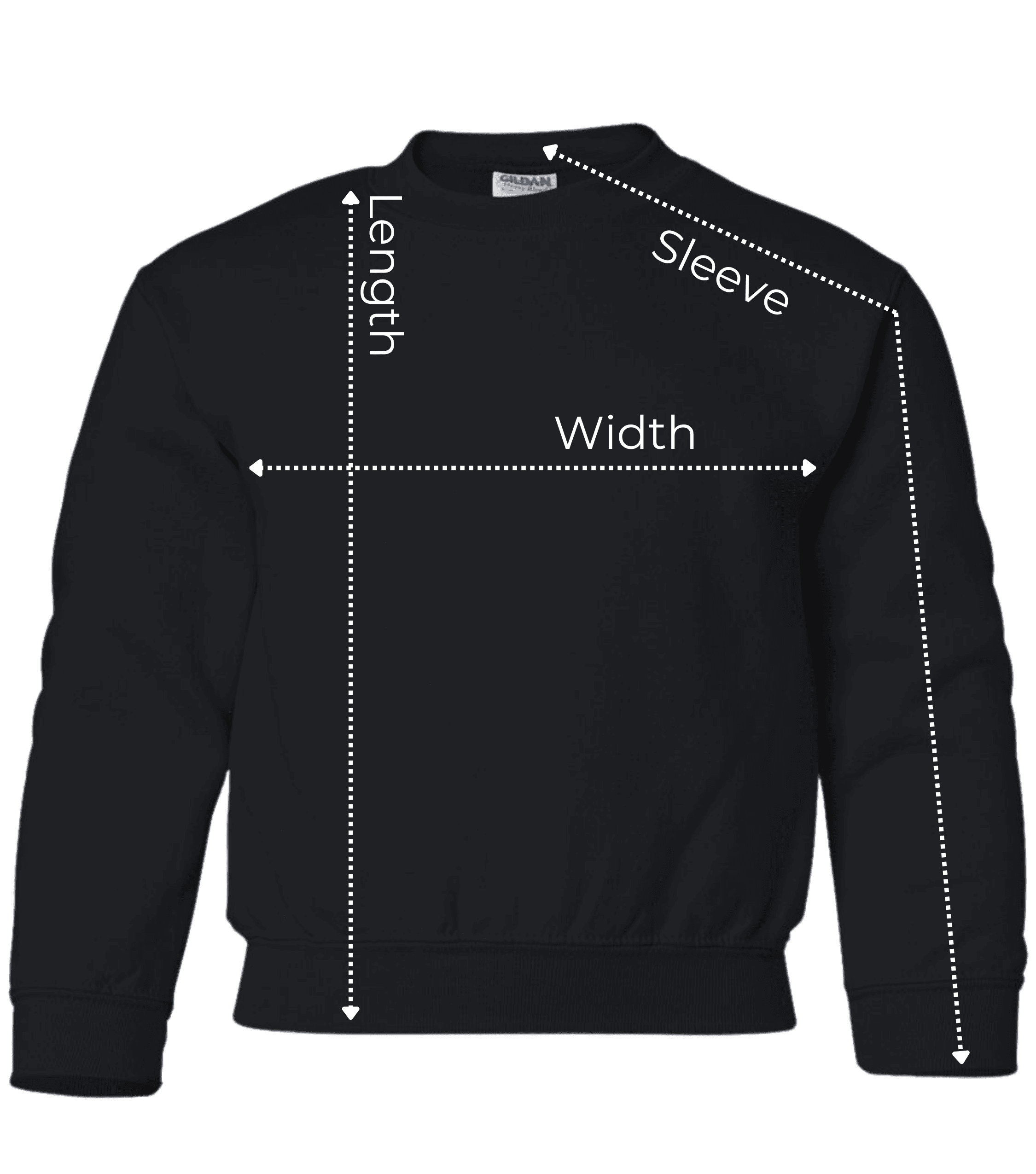 Hướng dẫn kích thước – Youth Heavy Blend Crewneck Sweatshirt