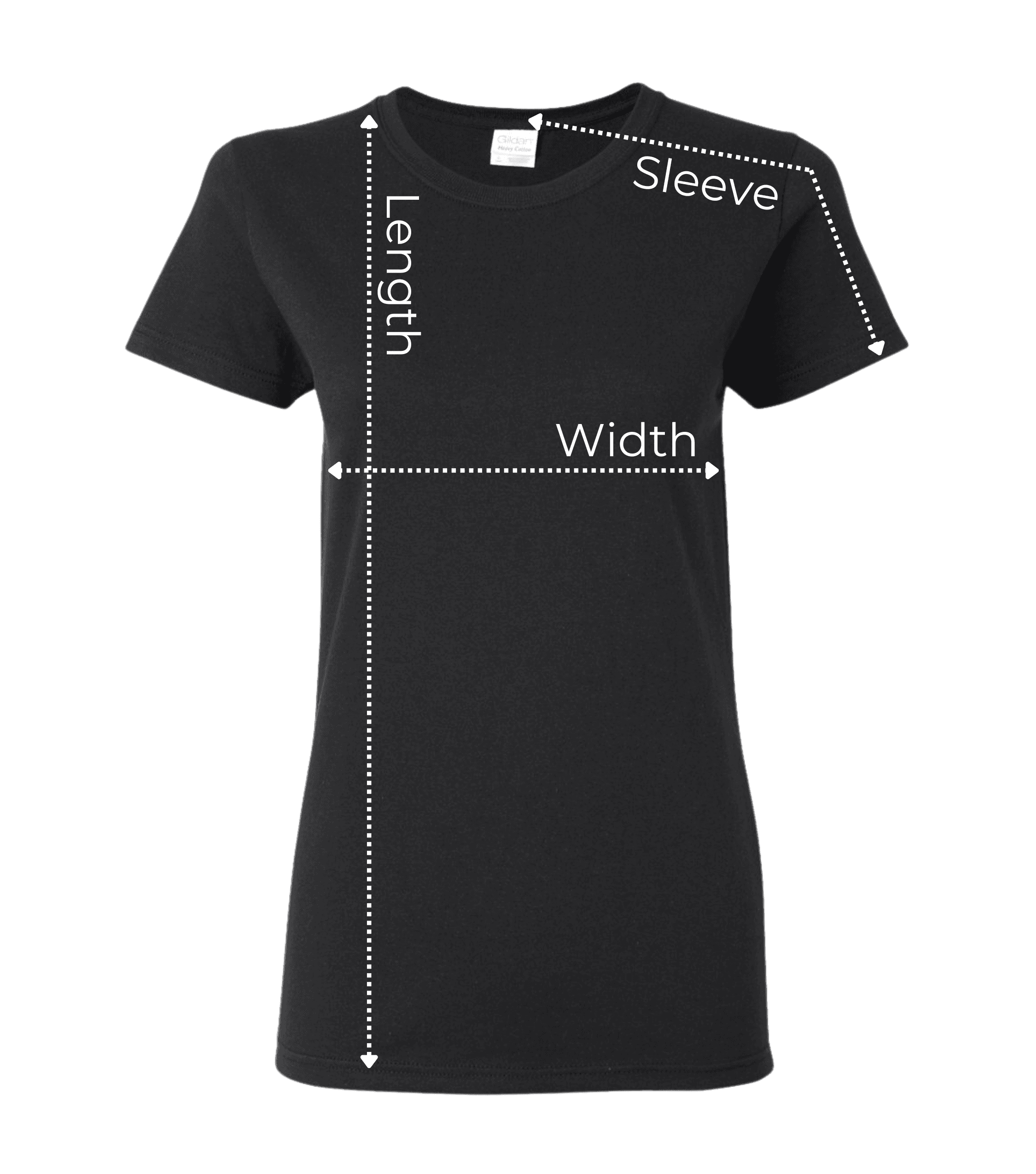 Hướng dẫn kích thước – Women's Heavy Cotton T-shirt