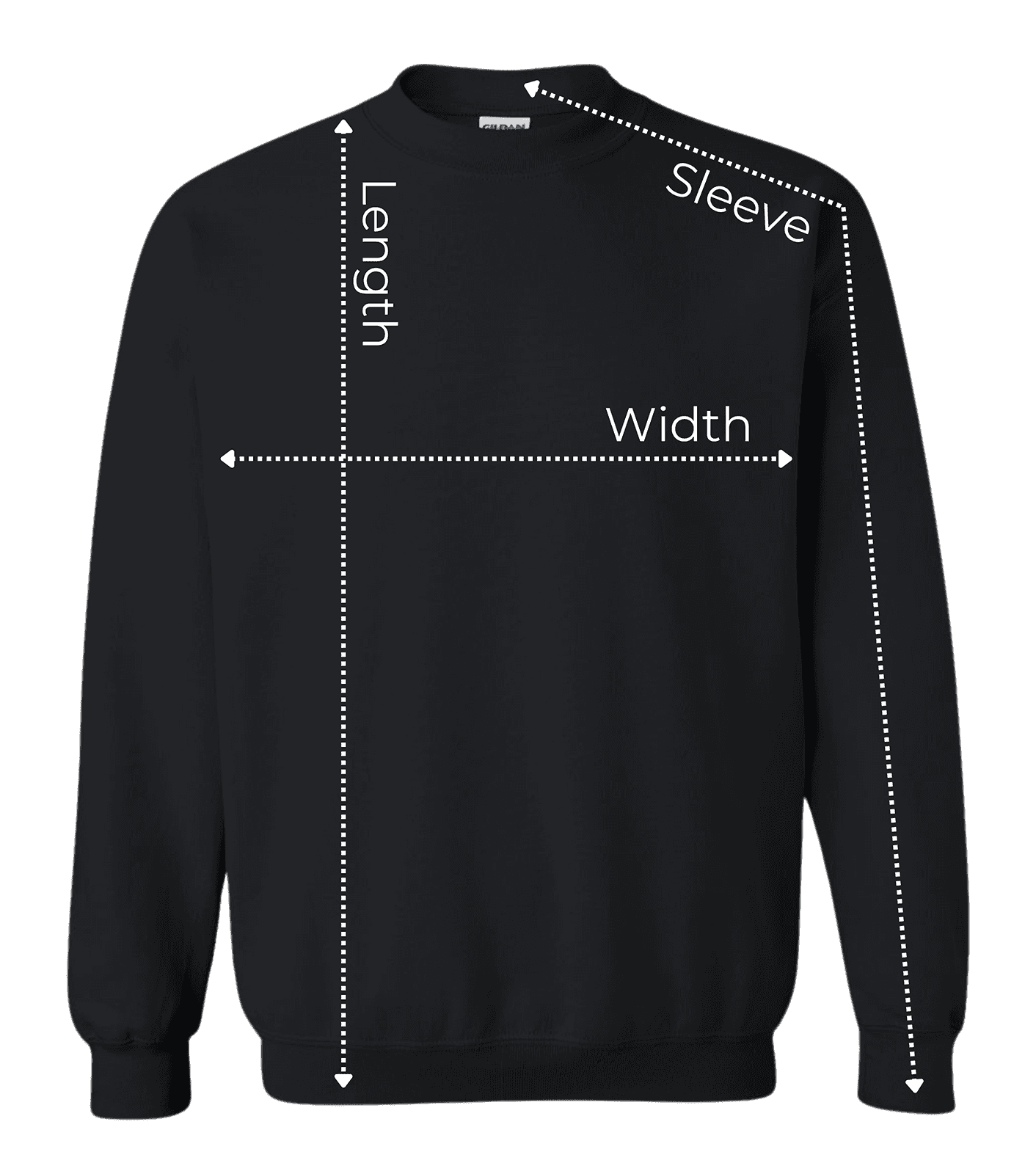 Hướng dẫn kích thước – Unisex Heavy Blend Crewneck Sweatshirt