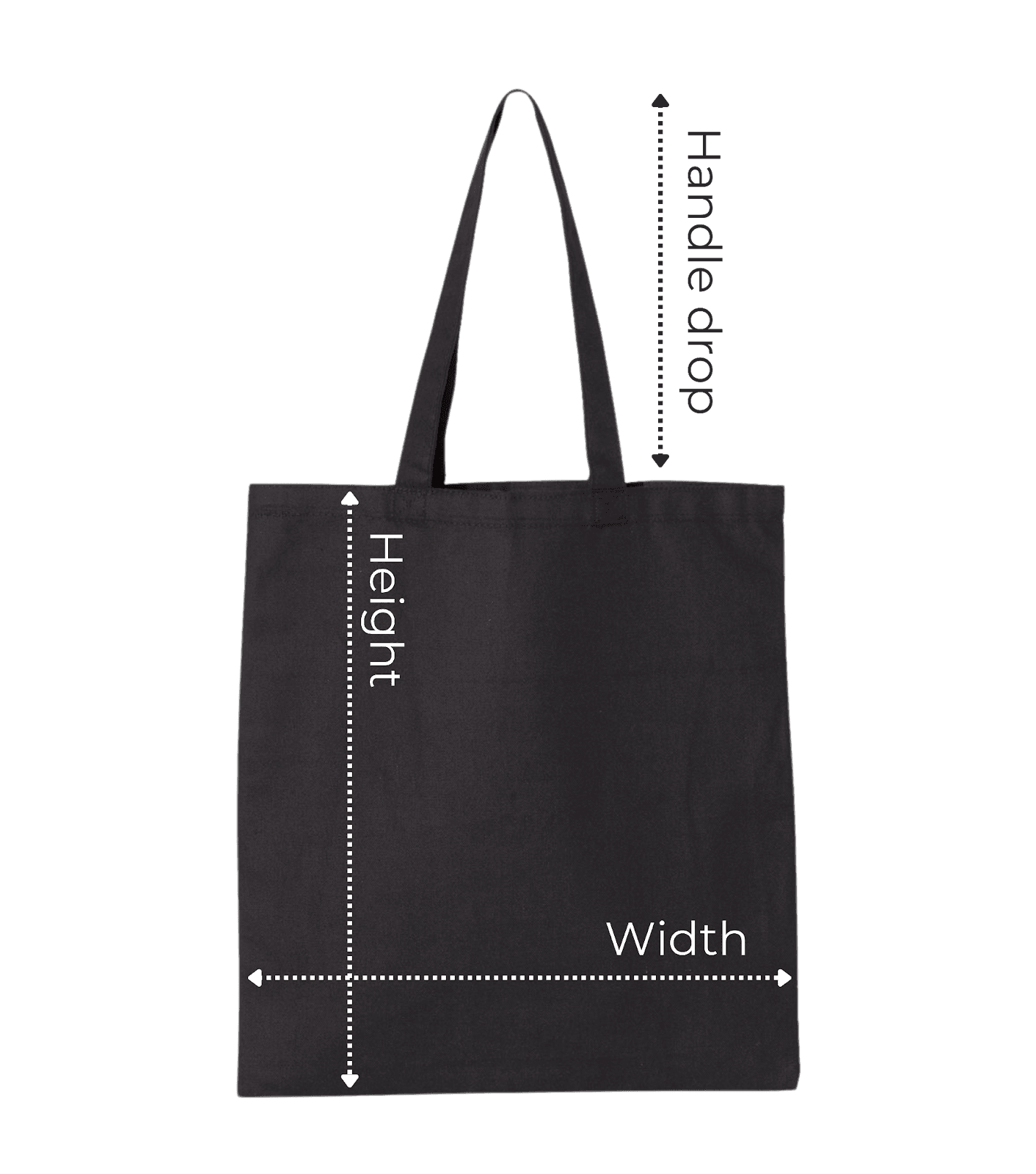 Size guidelines – Cotton Canvas Tote Bag