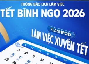 [Thông Báo] Lịch Làm Việc Tết Bính Ngọ 2026 | FlashShip Xuyên Tết