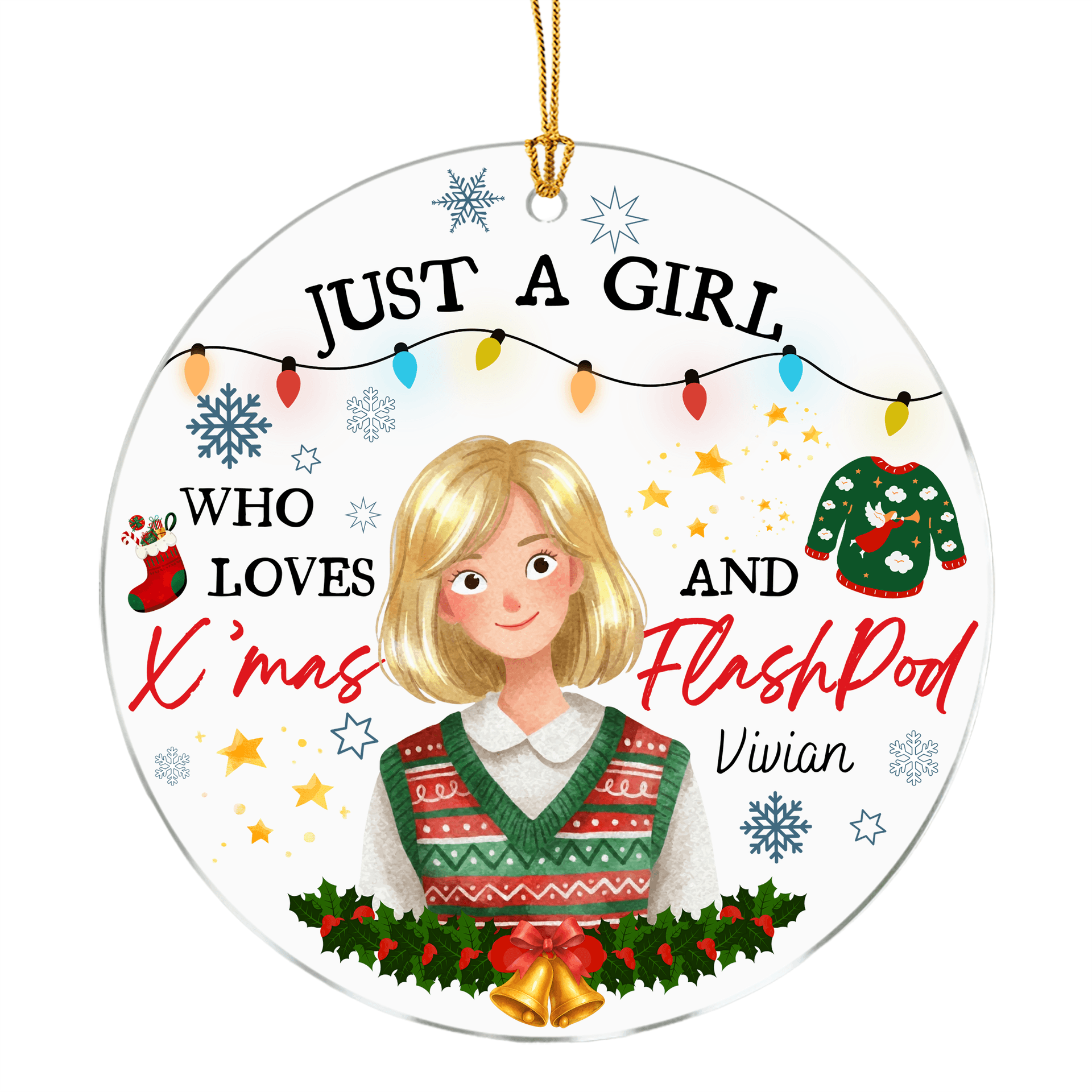Circle Acrylic Ornament Large
