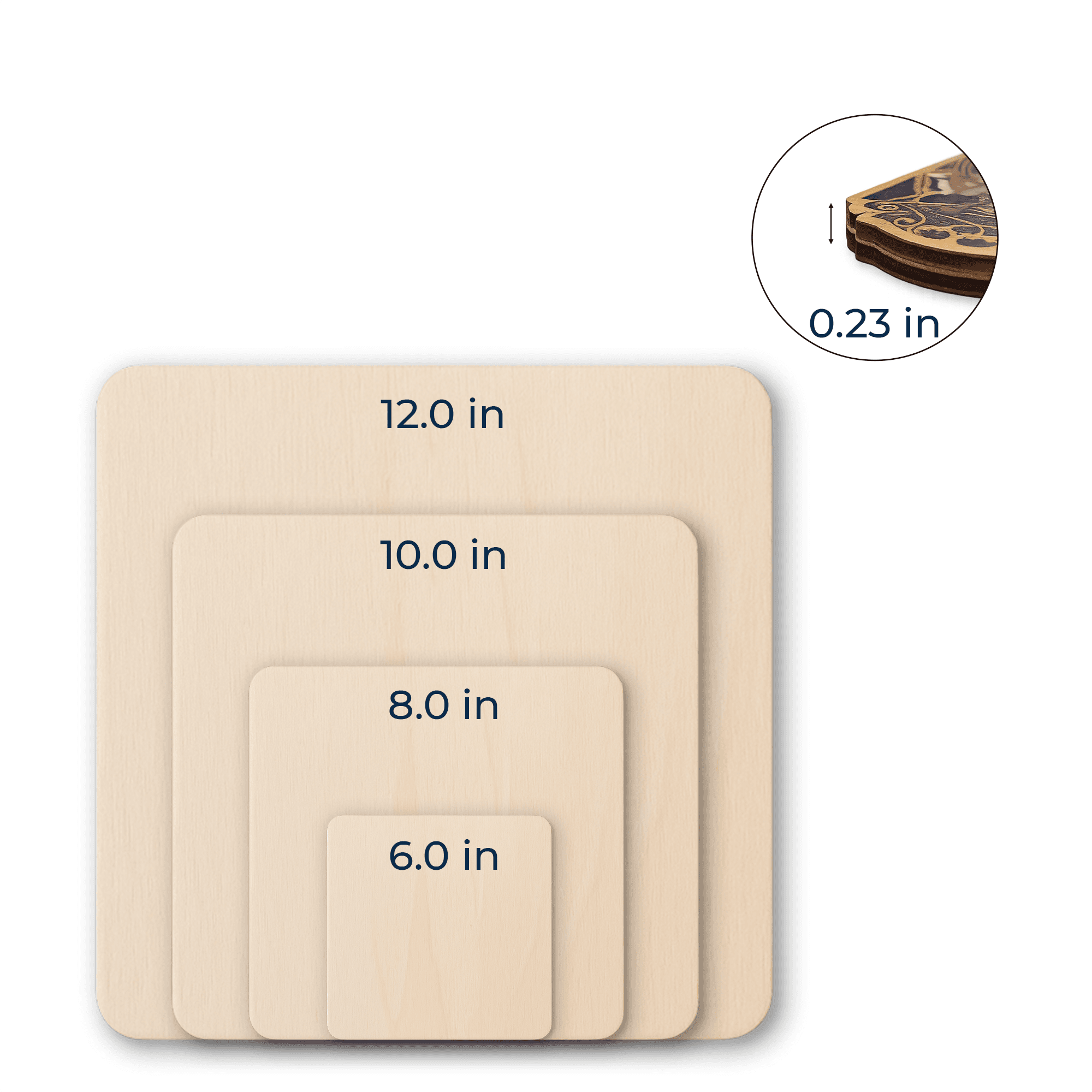 Wooden Custom Shape Standing 6 in 2 Layer – 5