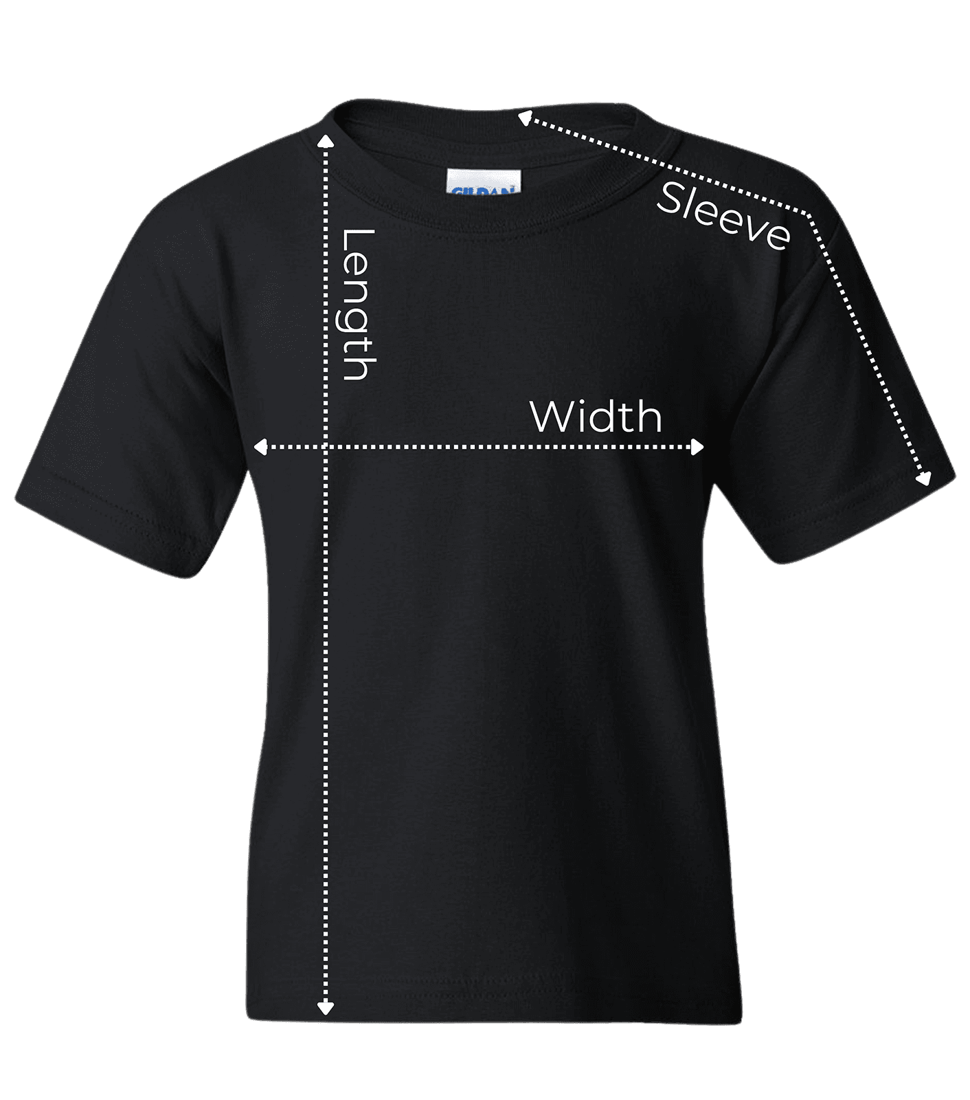 Hướng dẫn kích thước – Youth Heavy Cotton T-Shirt